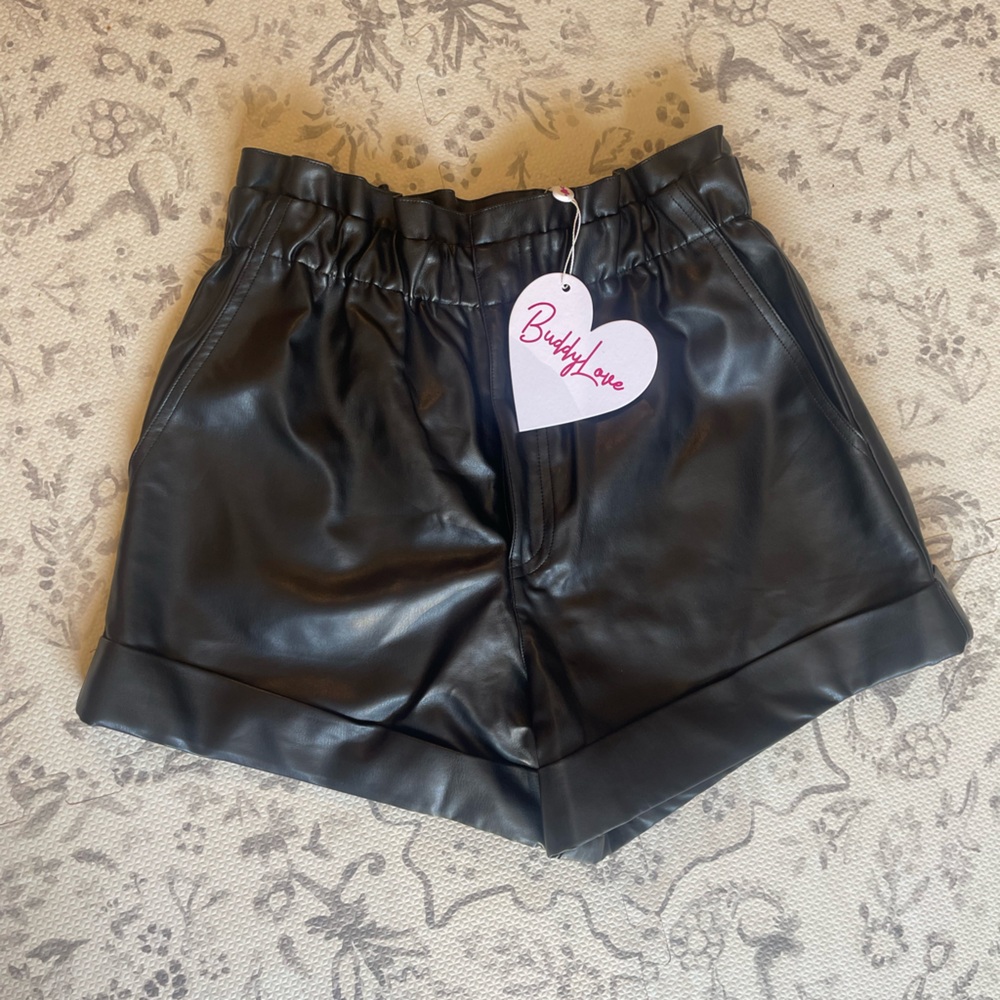 Buddy Love faux leather shorts